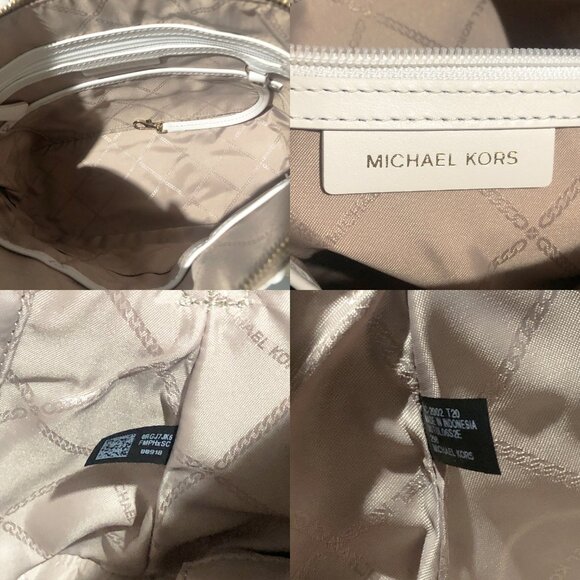 Michael Kors Bedford Legacy Medium Dome Satchel Purse Truffle MLT CLR MSRP $328 - Picture 16 of 16